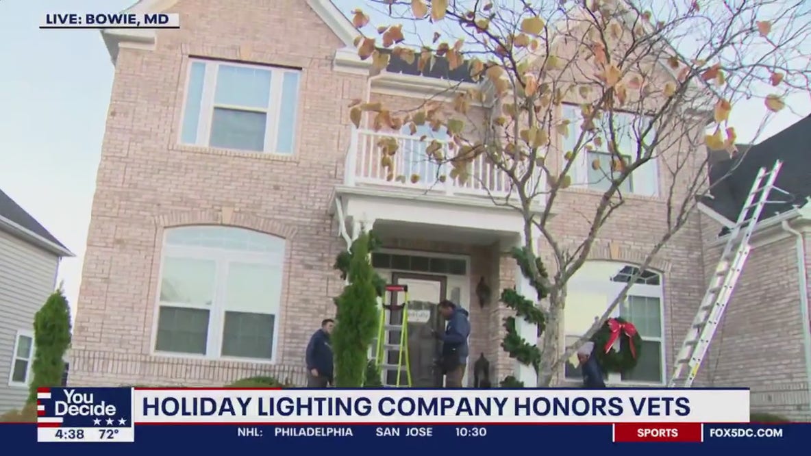 Holiday lighting company honors veterans